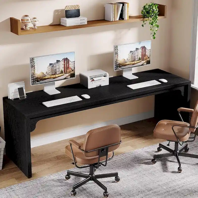 2 Person Desk for Home Office, Large Writing Desk for 2 People