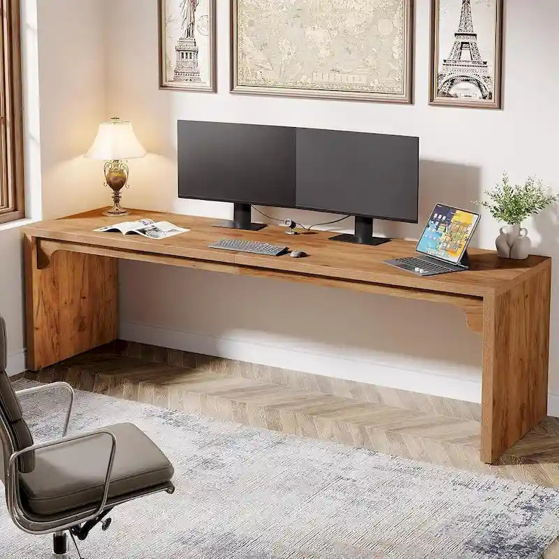 2 Person Desk for Home Office, Large Writing Desk for 2 People