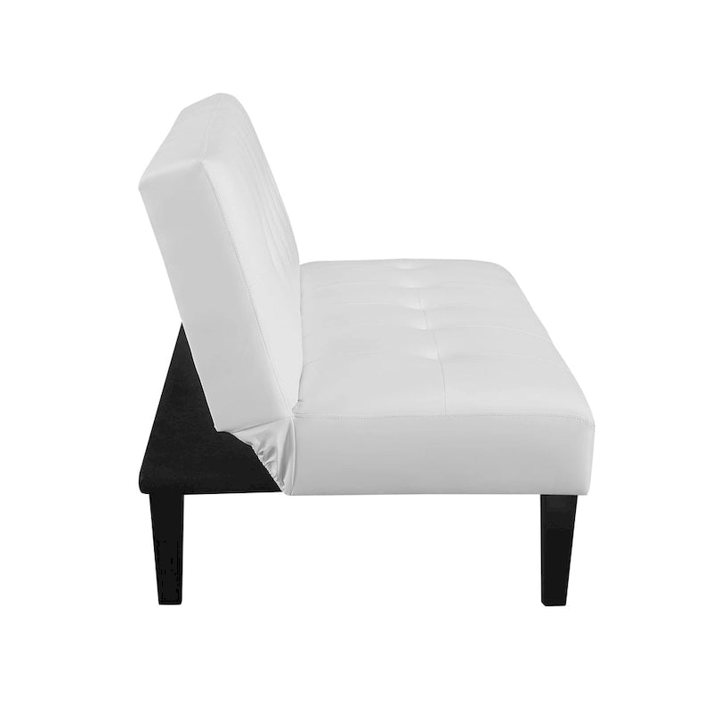 Ultimate Futon Sofa Collection: Futon Sofa with Armrest and Cupholders, Button Tufted Sofa with Wooden Legs