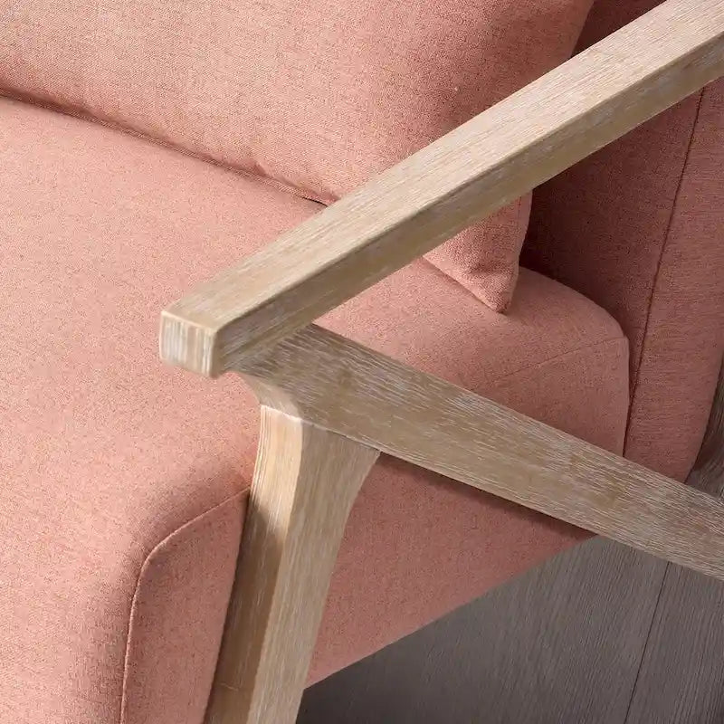 Accent Armchair Solid Hardwood Upholstered for Living Room