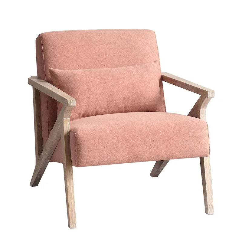 Accent Armchair Solid Hardwood Upholstered for Living Room