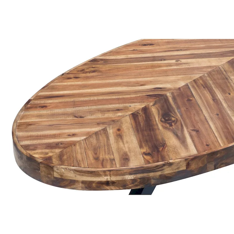 Rustic Farmhouse Acacia Wood Coffee Table