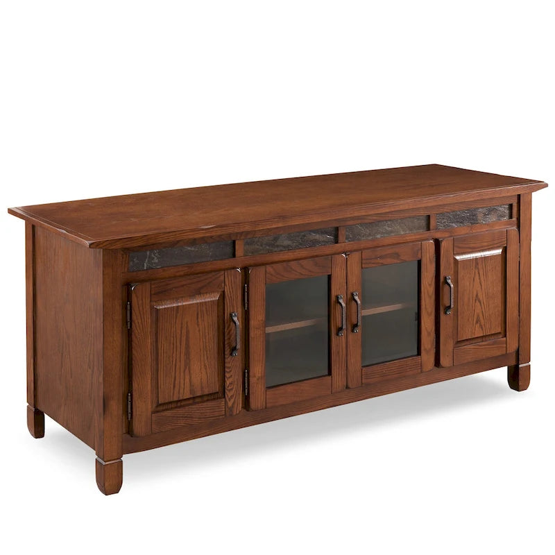 Rustic Oak Enclosed Storage TV Stand