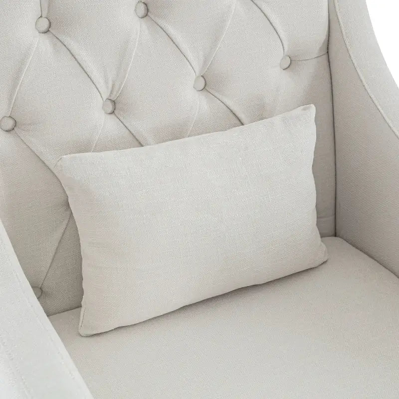 Arm Chair Comfy Club Chair with Ottoman and Pillow