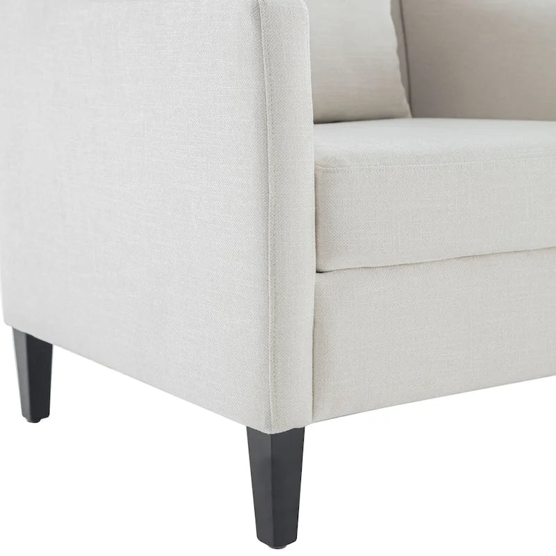 Arm Chair Comfy Club Chair with Ottoman and Pillow