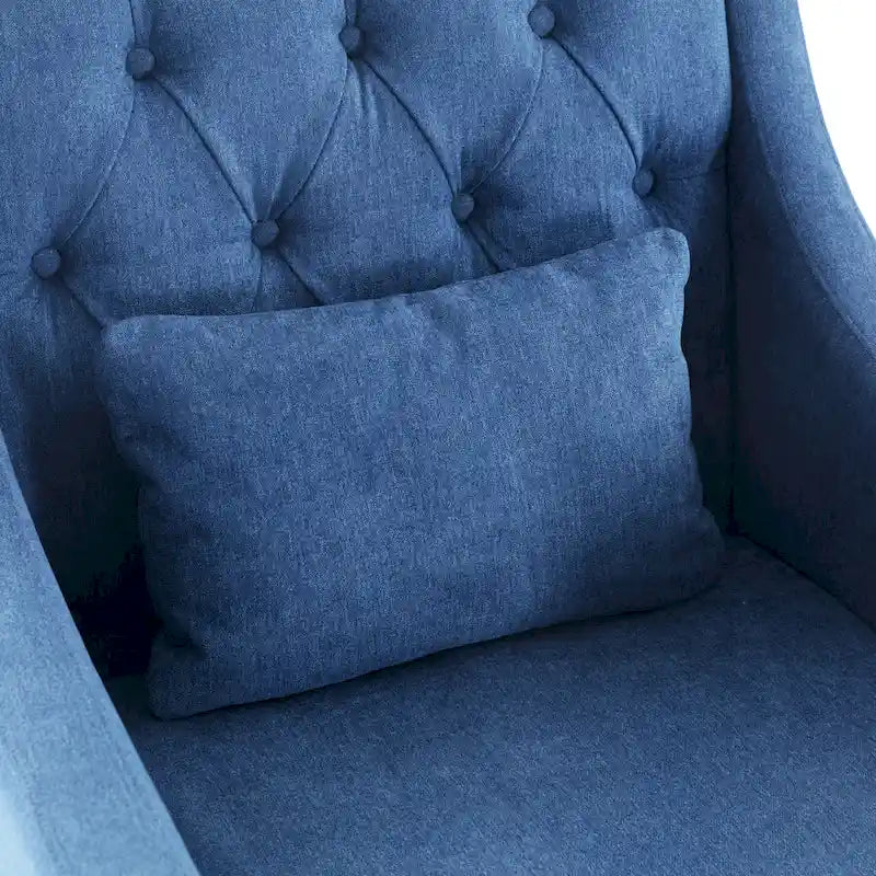 Arm Chair Comfy Club Chair with Ottoman and Pillow