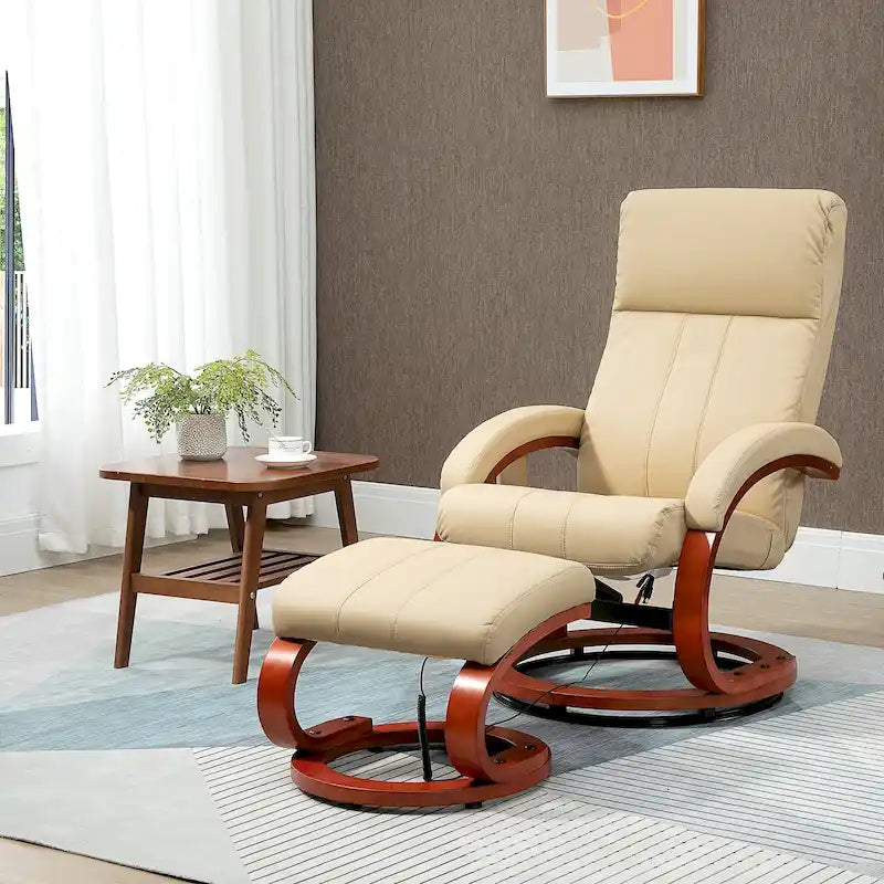 Fauteuil inclinable avec ottoman, fauteuil inclinable électrique en similicuir