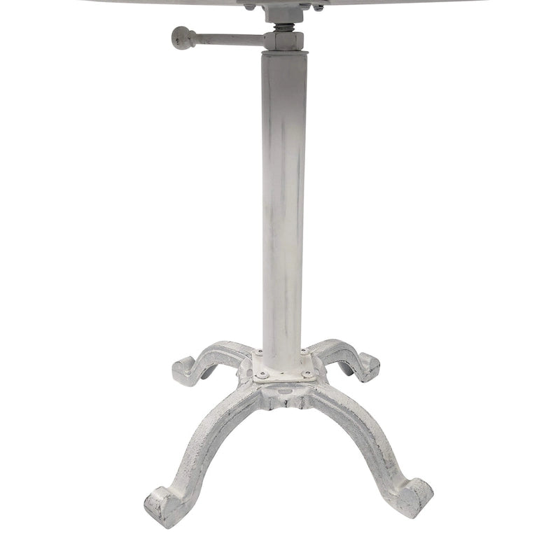Adjustable Vintage Table - Natural Driftwood Top - Aged Iron Base