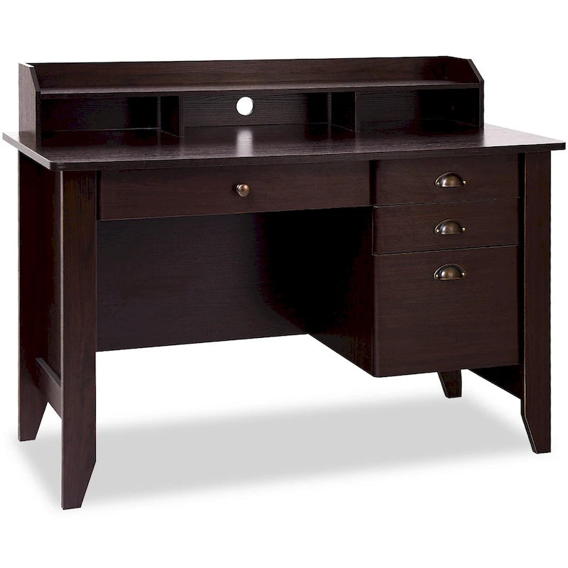Wooden Computer Writing Desk Office Study Table with Drawers