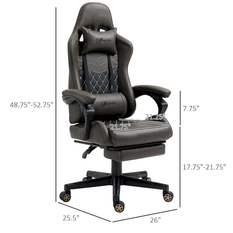Gaming Chair Racing Style Office Ergonomic Chair Adjustable Height Swivel Recliner High Back PC Computer Desk Chair