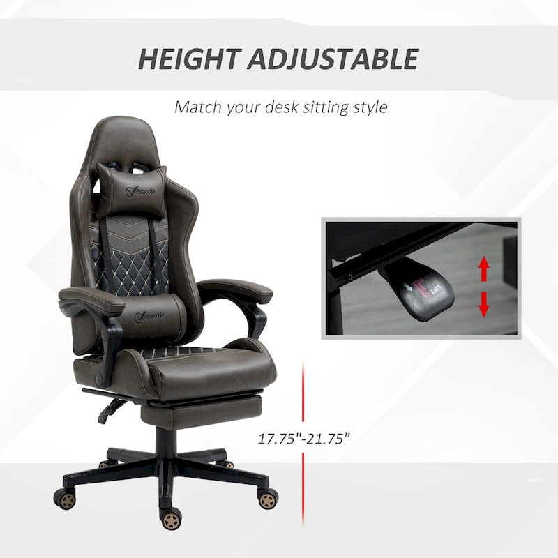 Gaming Chair Racing Style Office Ergonomic Chair Adjustable Height Swivel Recliner High Back PC Computer Desk Chair