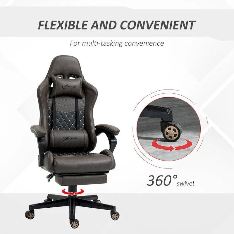 Gaming Chair Racing Style Office Ergonomic Chair Adjustable Height Swivel Recliner High Back PC Computer Desk Chair
