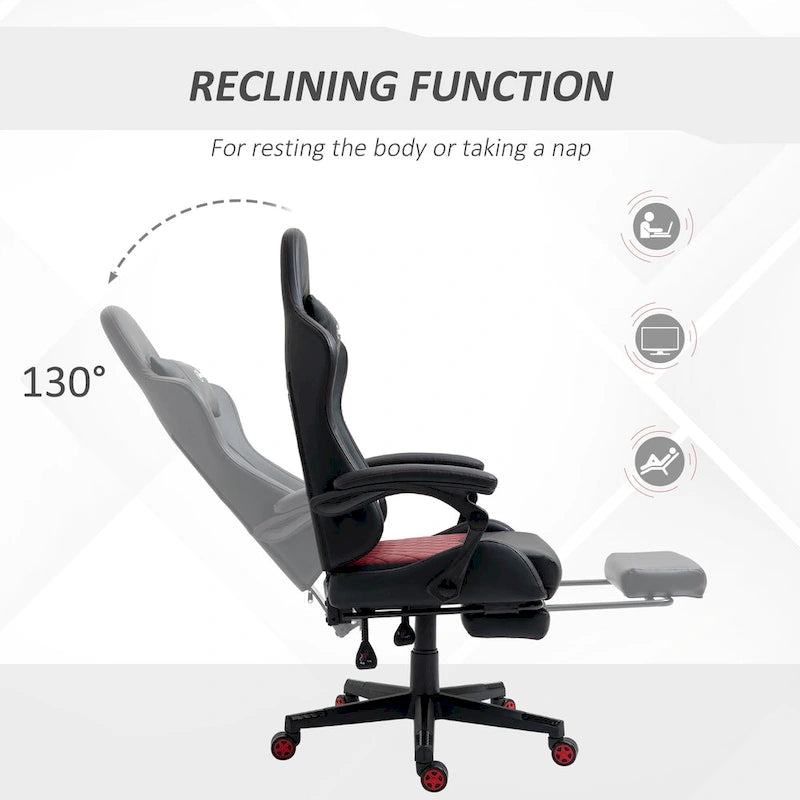 Gaming Chair Racing Style Office Ergonomic Chair Adjustable Height Swivel Recliner High Back PC Computer Desk Chair