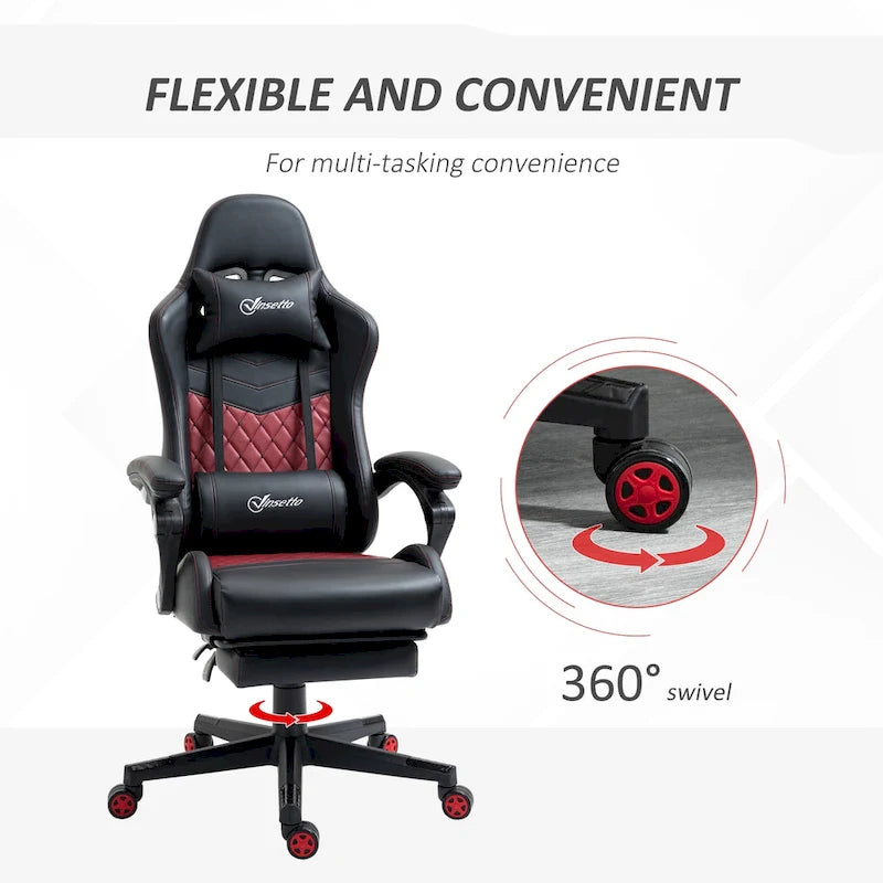 Gaming Chair Racing Style Office Ergonomic Chair Adjustable Height Swivel Recliner High Back PC Computer Desk Chair