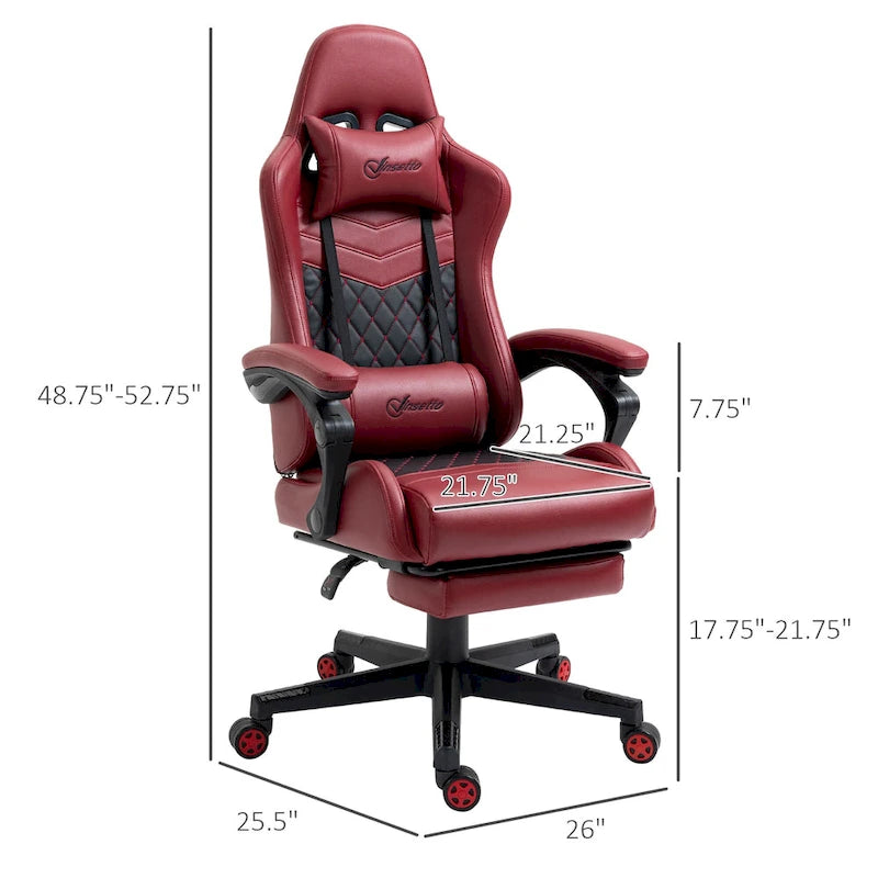 Gaming Chair Racing Style Office Ergonomic Chair Adjustable Height Swivel Recliner High Back PC Computer Desk Chair