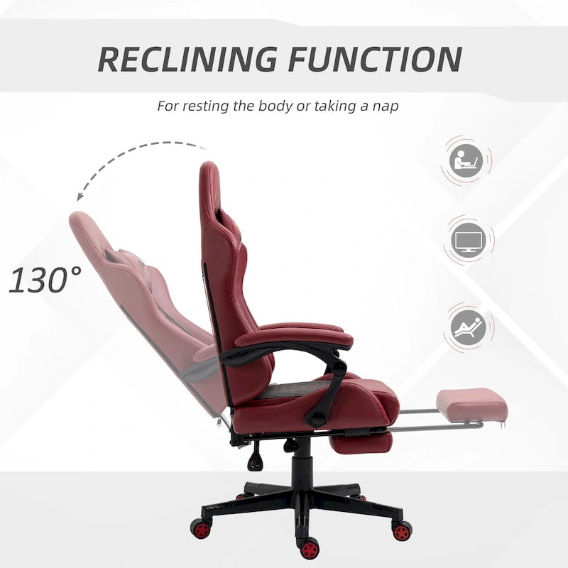 Gaming Chair Racing Style Office Ergonomic Chair Adjustable Height Swivel Recliner High Back PC Computer Desk Chair