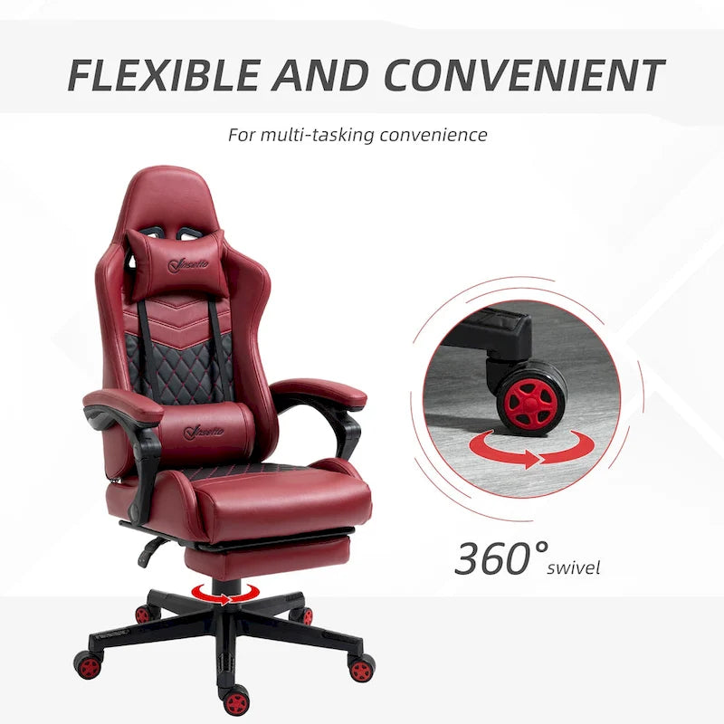 Gaming Chair Racing Style Office Ergonomic Chair Adjustable Height Swivel Recliner High Back PC Computer Desk Chair