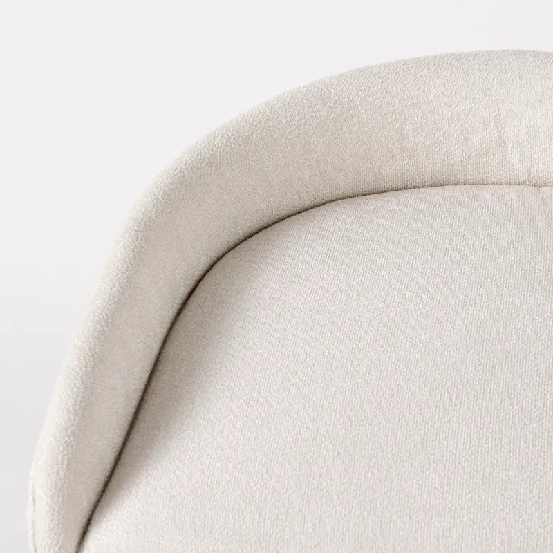 Cream Fabric Seat with Gold Metal Frame Counter Stool