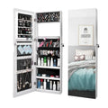 PVC Wood Grain Coating Whole Body Mirror Jewelry Armoires Cabinet