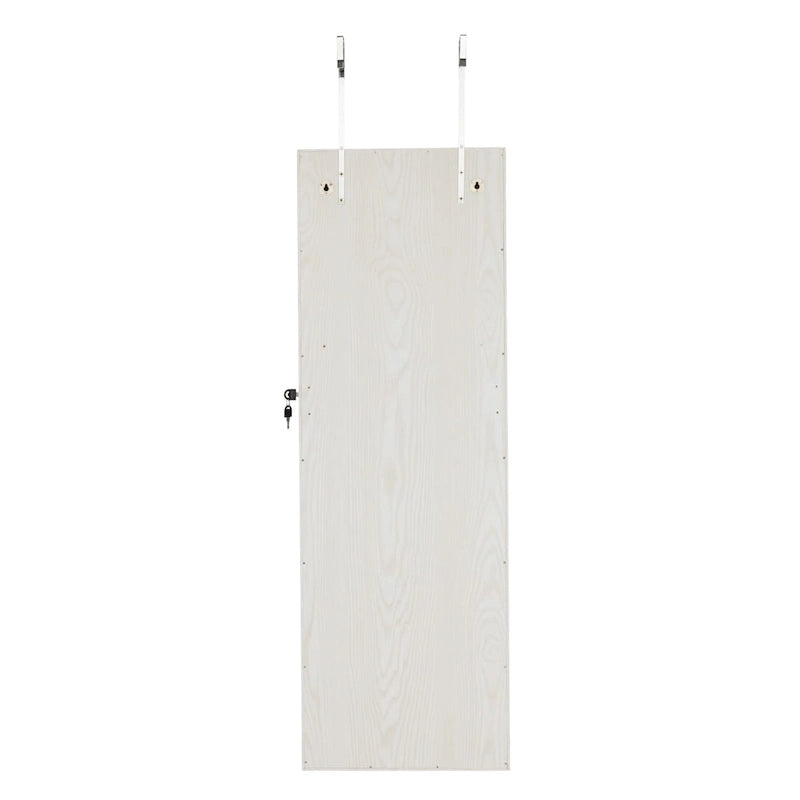 PVC Wood Grain Coating Whole Body Mirror Jewelry Armoires Cabinet