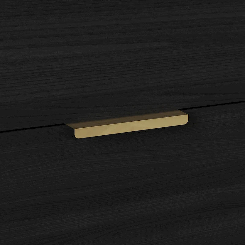 Contemporary 2-Drawers Wooden Nightstand