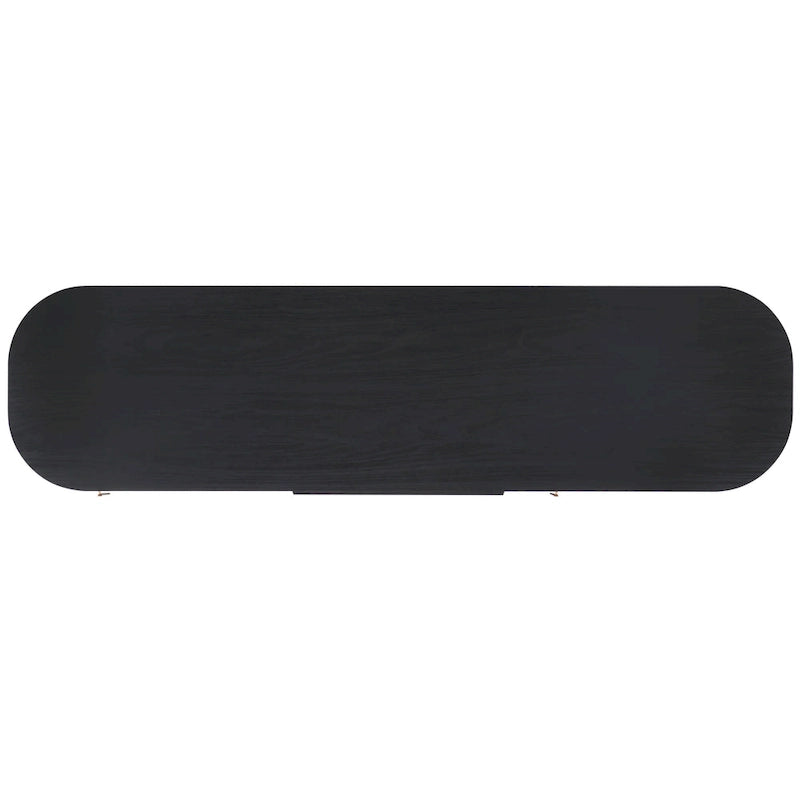 Tambour & 1 Glass Lift Door Media Stand. - 59Wx15Dx24H